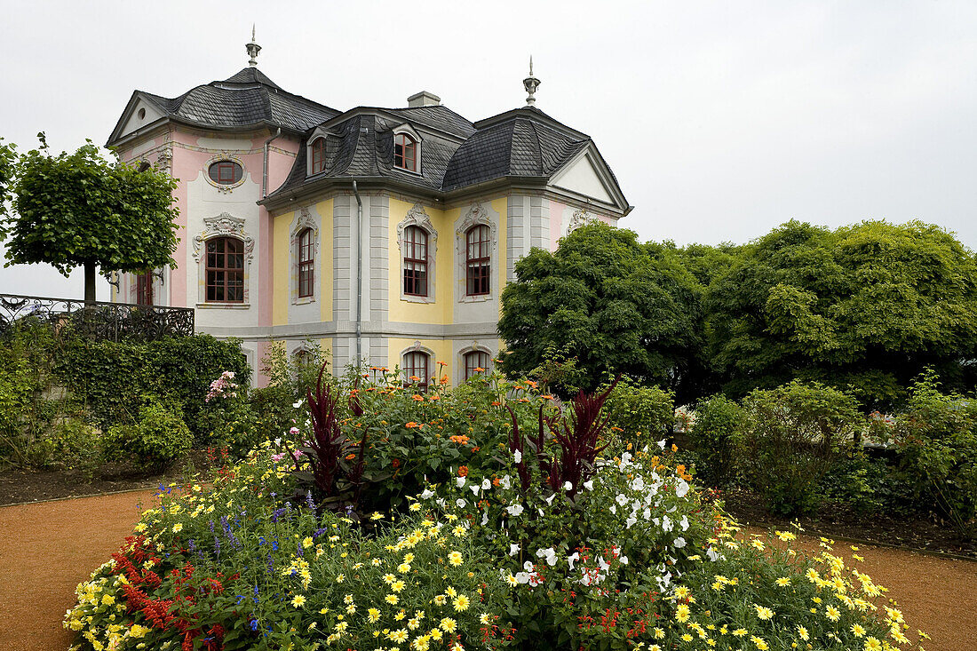 Dornburger Schlösser, Rokoko Schloss, Dornburg, bei Jena, Thüringen, Deutschland, Europa