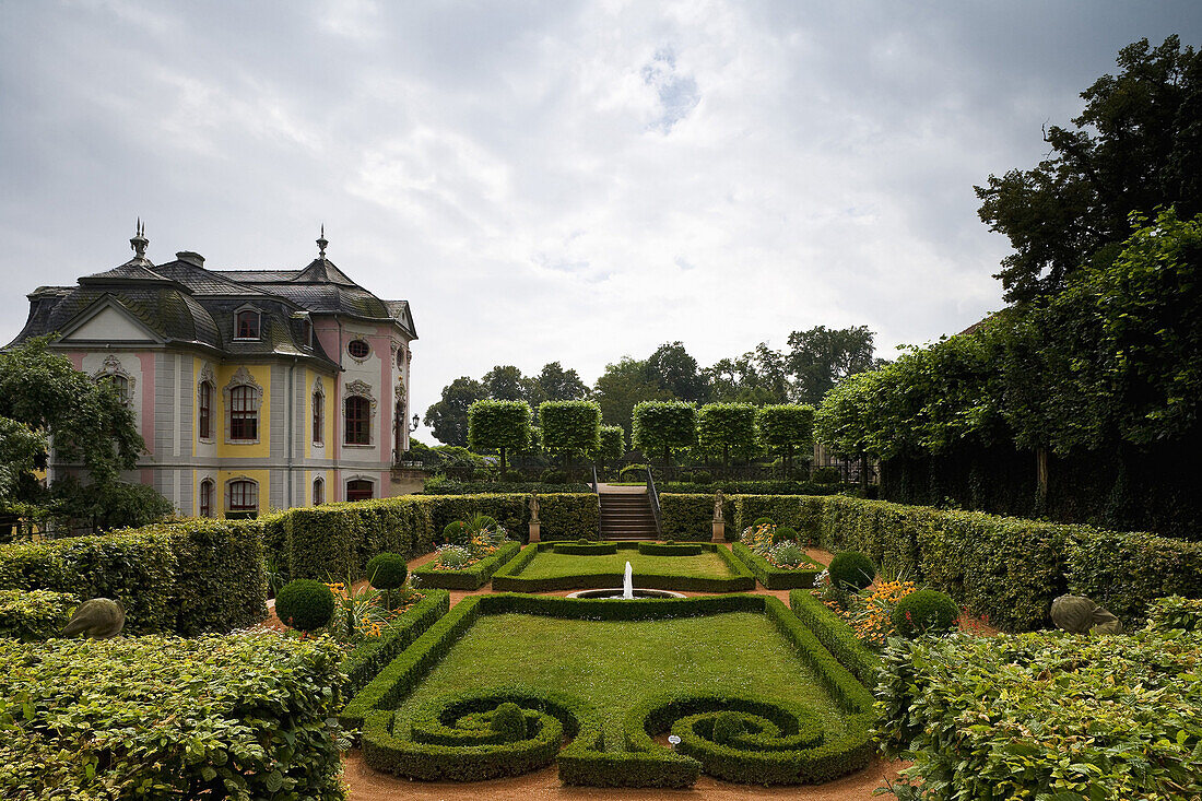 Dornburger Schlösser, Rokoko Schloss, Dornburg, bei Jena, Thüringen, Deutschland, Europa