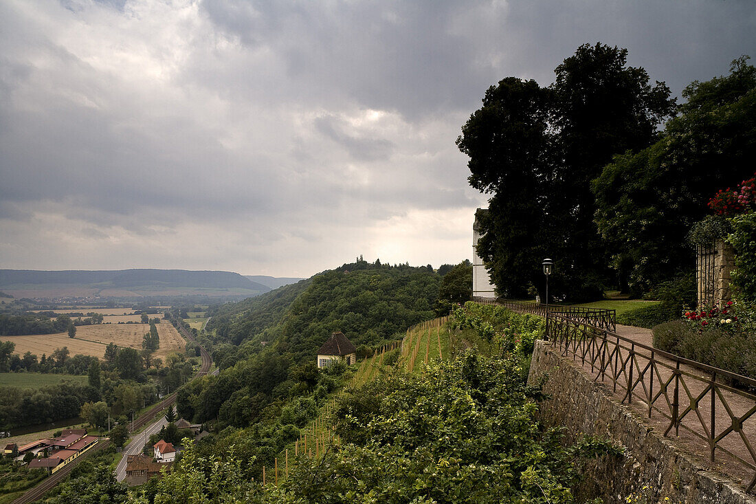 Dornburger castles, terraced garden, Dornburg, near Jena, Thuringia, Germany, Europe