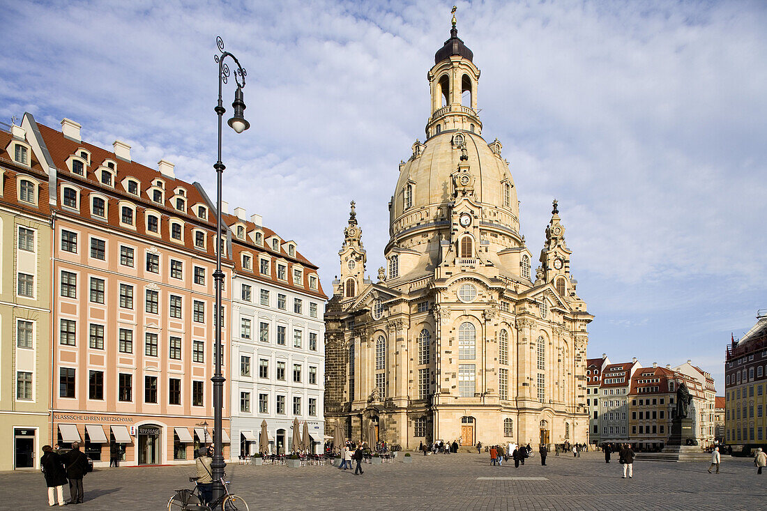 Neumarkt mit Dresdner Frauenkirche, Dresden, Sachsen, Deutschland, Europa