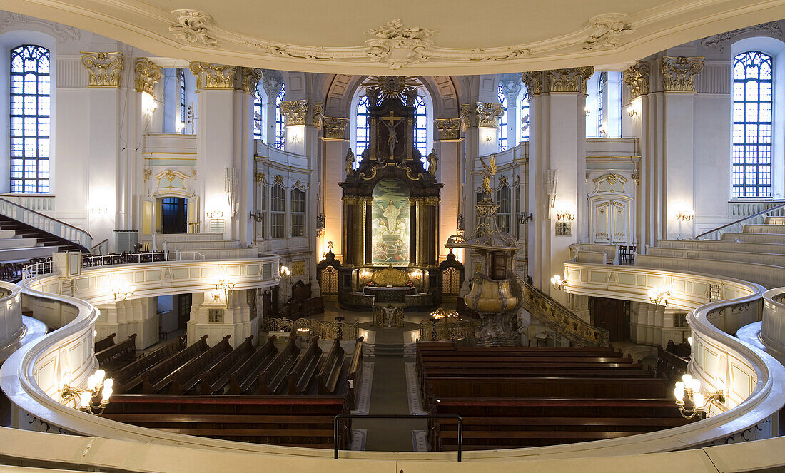 Saint Michaelis church, called Michel, Hamburg, Germany, Europe