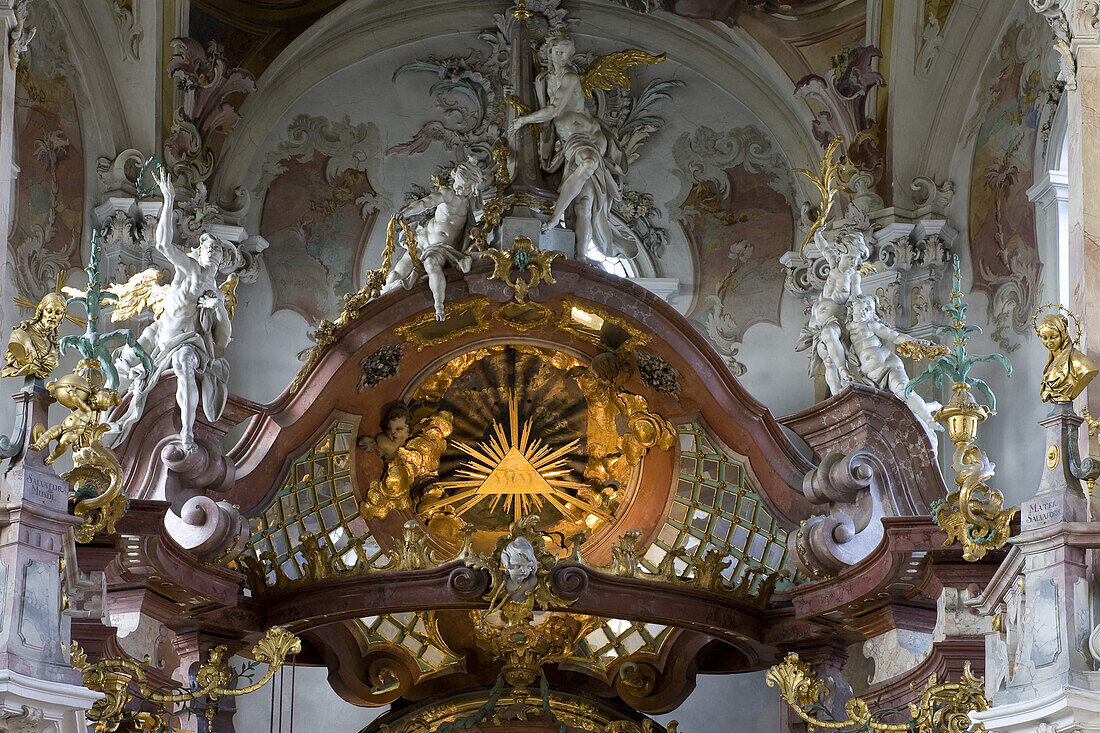 Pilgrimage church Birnau, Birnau cathedral at Lake Constance, near Uhldingen-Mühlhofen, Baden-Württemberg, Germany, Europe