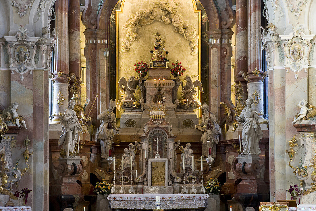 Pilgrimage church Birnau, Birnau cathedral at Lake Constance, near Uhldingen-Mühlhofen, Baden-Württemberg, Germany, Europe