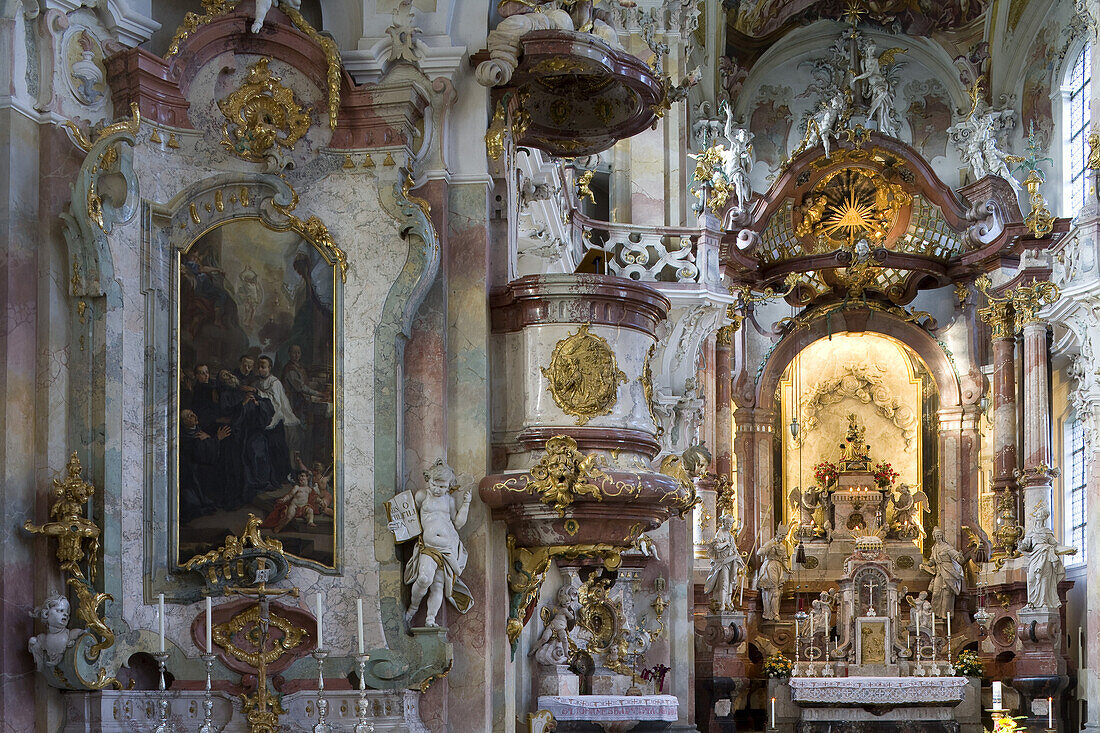 Pilgrimage church Birnau, Birnau cathedral at Lake Constance, near Uhldingen-Mühlhofen, Baden-Württemberg, Germany, Europe