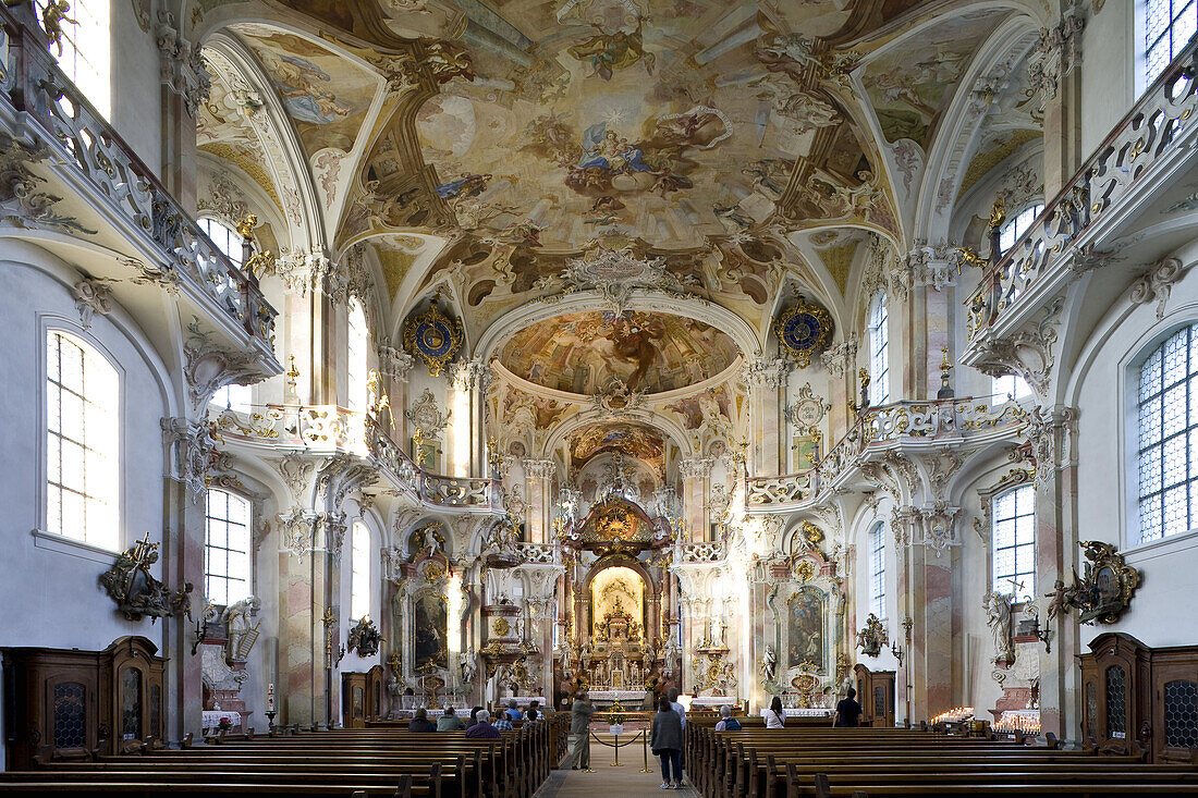 Pilgrimage church Birnau, Birnau cathedral at Lake Constance, near Uhldingen-Mühlhofen, Baden-Württemberg, Germany, Europe