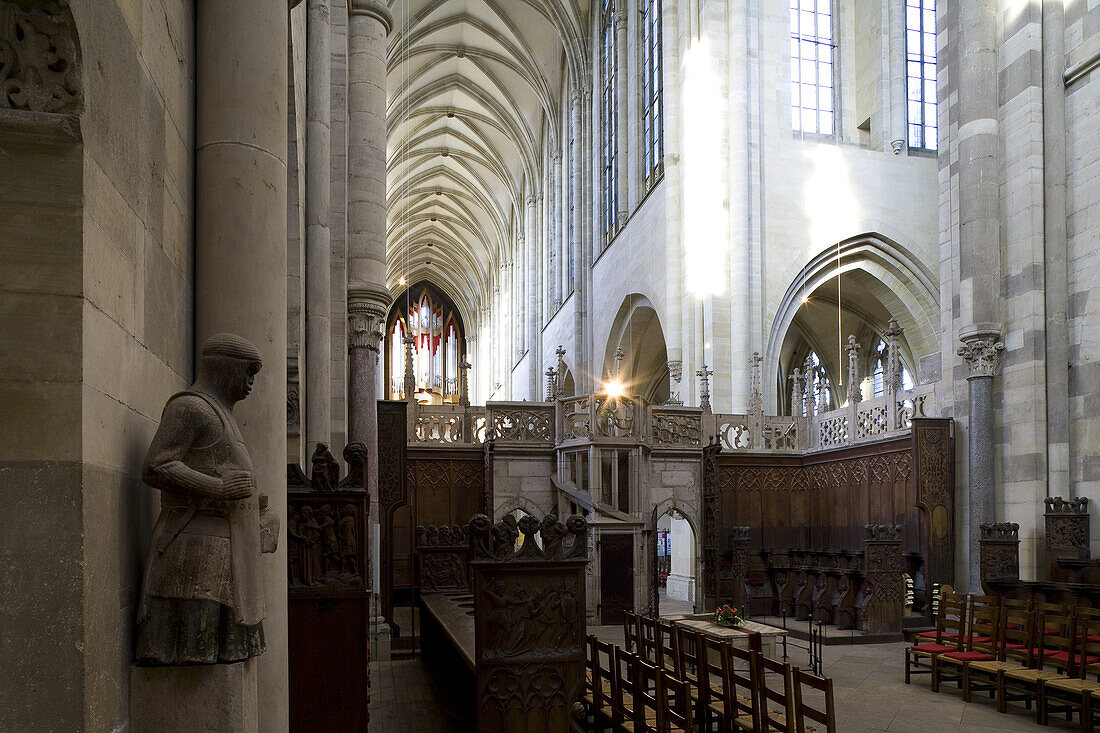 Magdeburger Dom an der Elbe, Magdeburg, Sachsen-Anhalt, Deutschland, Europa