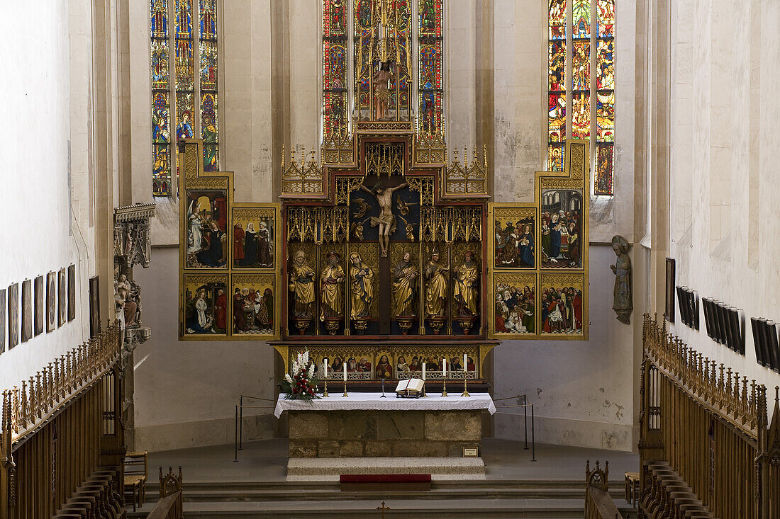 Twelve Apostles Altar in St. Jakob's church in Rothenburg ob der Tauber, Bavaria, Germany, Europe