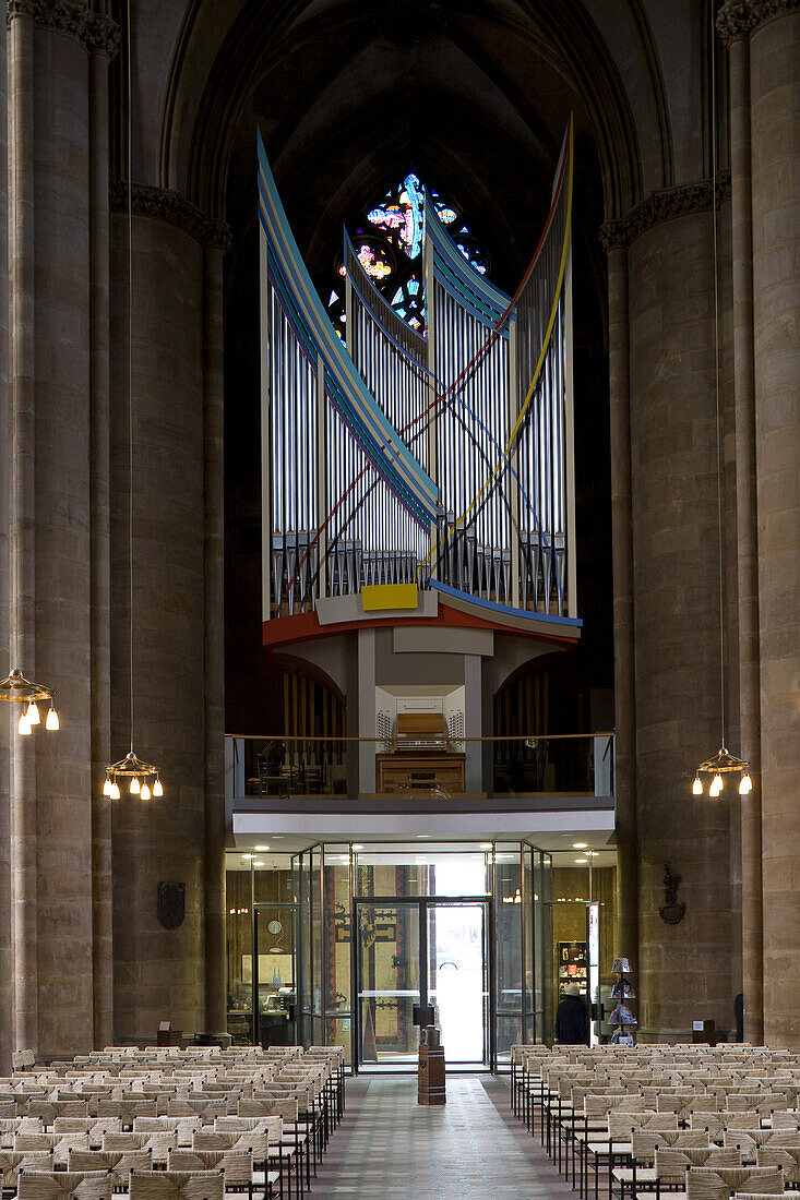 Organ in the Elisabeth church in Marburg, Hesse, Germany, Europe
