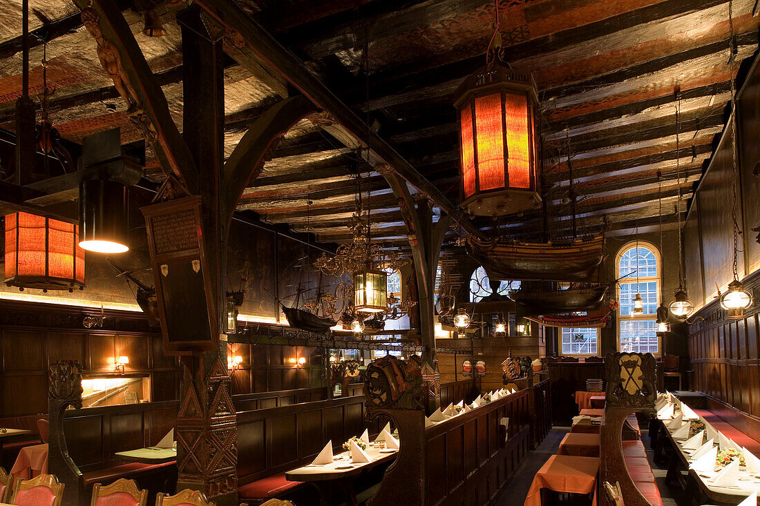 Inside the Schiffergesellschaft, Hanseatic city of Lübeck, Schleswig Holstein, Germany, Europe, Unesco World Heritage