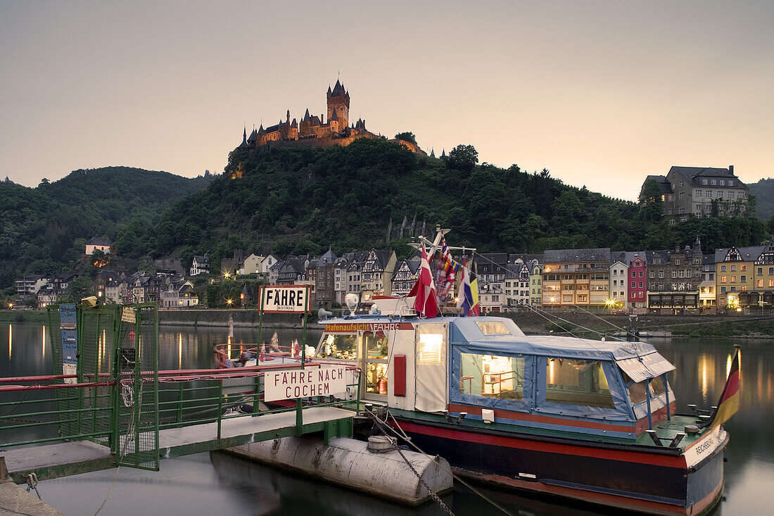 Cochem castle, Reichsburg Cochem, Cochem in the Mosel valley, Rhineland-Palatinate, Germany, Europe