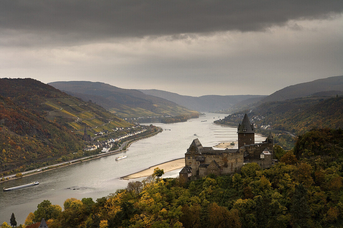 Burg Stahleck, Bacharach, Rhein, Rheinland-Pfalz, Deutschland, Europa