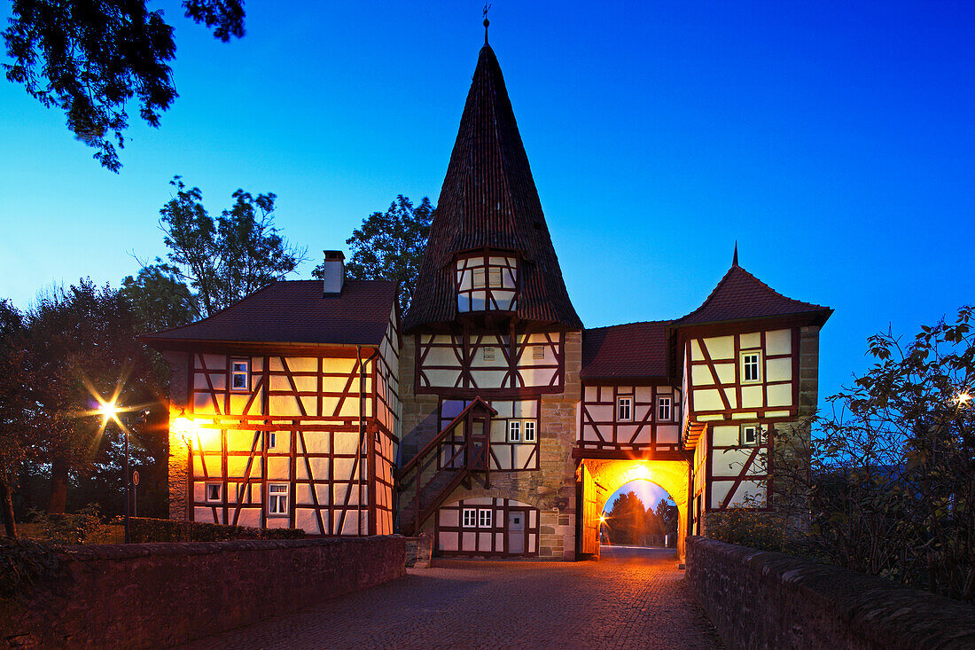 Roedelsee Gate, Iphofen, Franconia, Bavaria, Germany