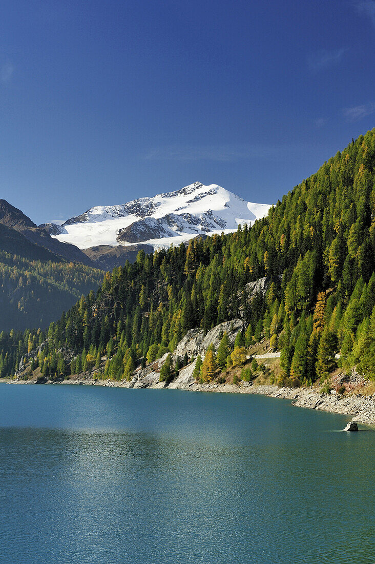 Stausee Zufrittsee, Zufrittal, Ortlergruppe, Trentino-Südtirol, Italien