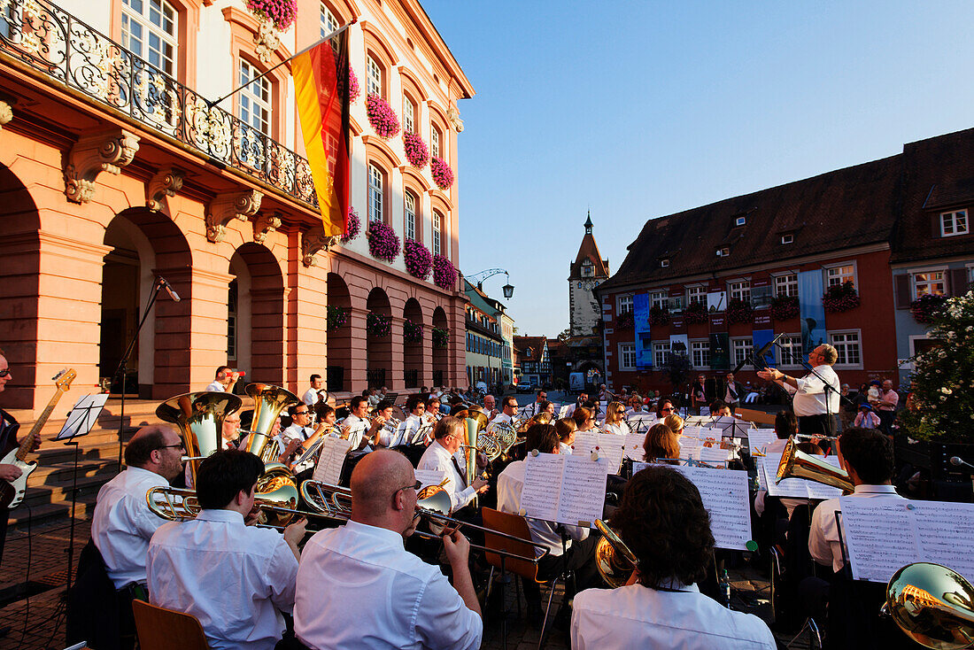 Concert near the town hall, Gengenbach, Baden-Wurttemberg, Germany