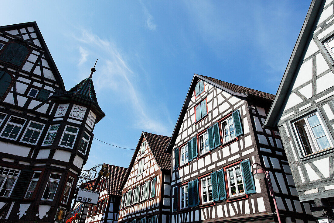 Old town with half-timbered houses, Schiltach, Baden-Wurttemberg, Germany