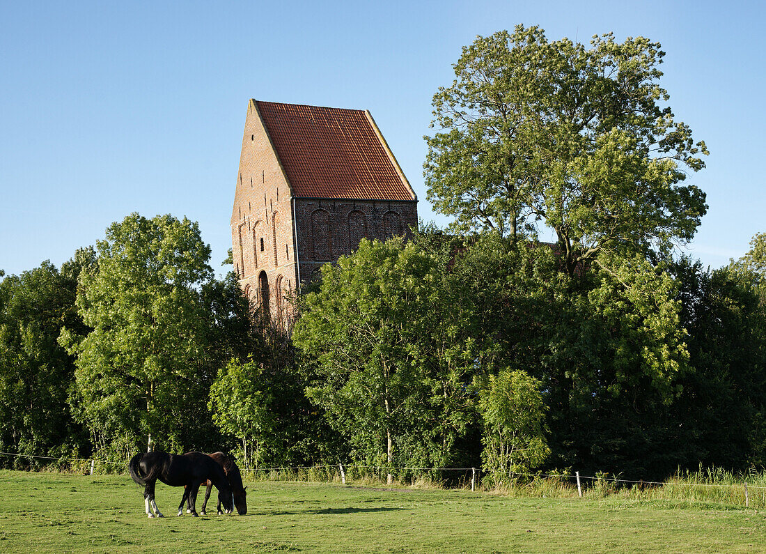 Church, Suurhusen, East Frisia, Lower Saxony, Germany