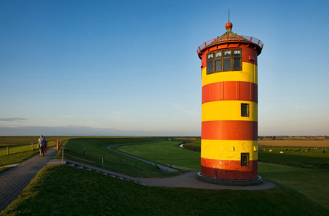 Lighthouse Pilsum, East Frisia, Lower Saxony, Germany