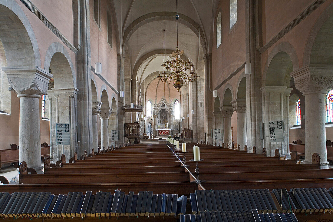 interior Stiftskirche, monastery church, Wunstorf, region Hannover, Lower Saxony, northern Germany