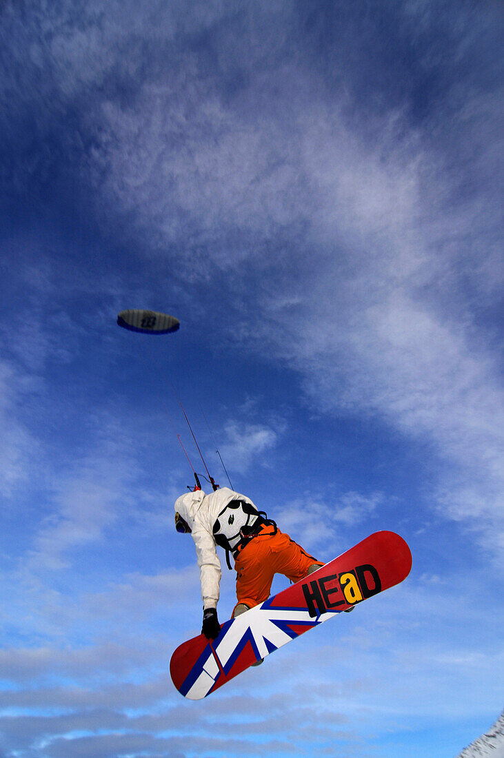 Kitesurfer, Silvaplanasee, Sankt Moritz, Graubuenden, Schweiz, Model Released