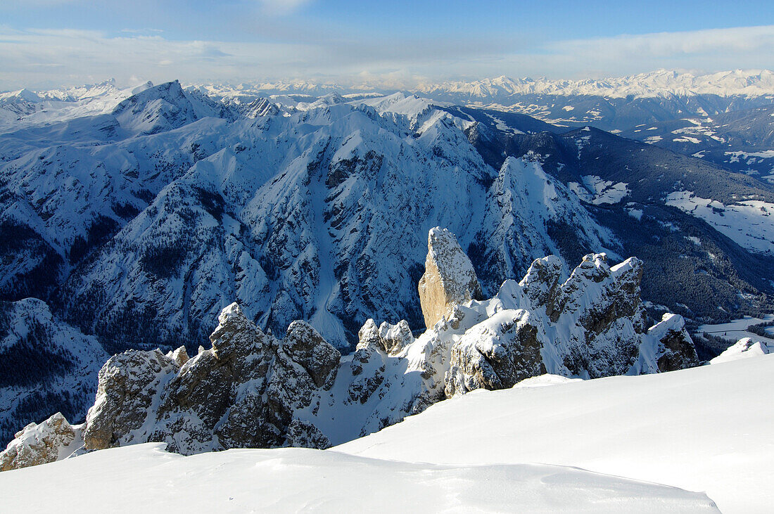 Skitour, Dürrenstein, Hochpustertal, Südtirol, Italien