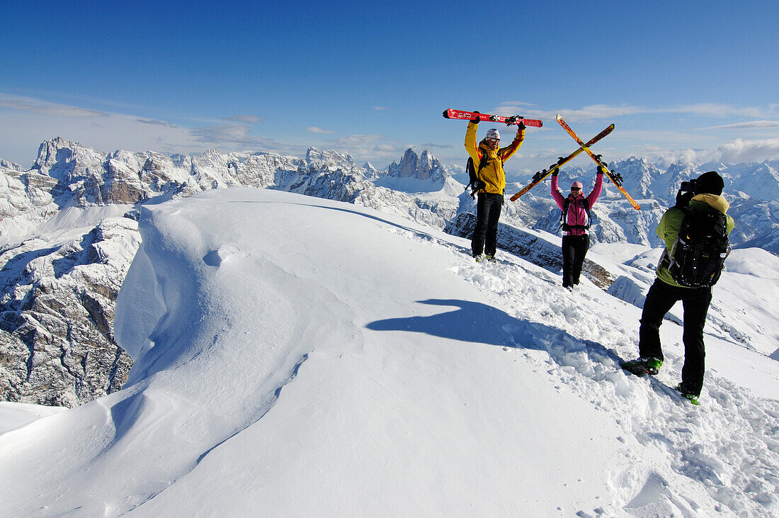 Skitour, Dürrenstein, Hochpustertal, Südtirol, Italien, model released
