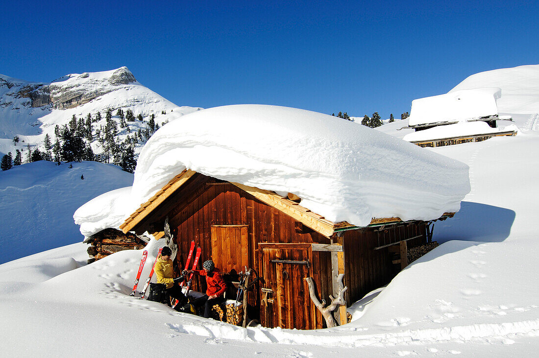 Skitour, Großer Jaufen,  Pragser Tal, Hochpustertal, Südtirol, Italien, model released
