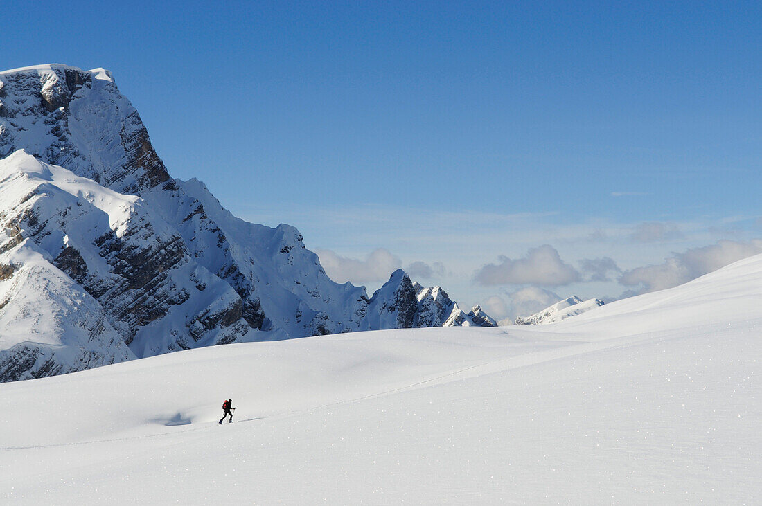 Ski Tour, Grosser Jaufen, Pragser Valley, Hochpuster Valley, South Tyrol, Italy, model released