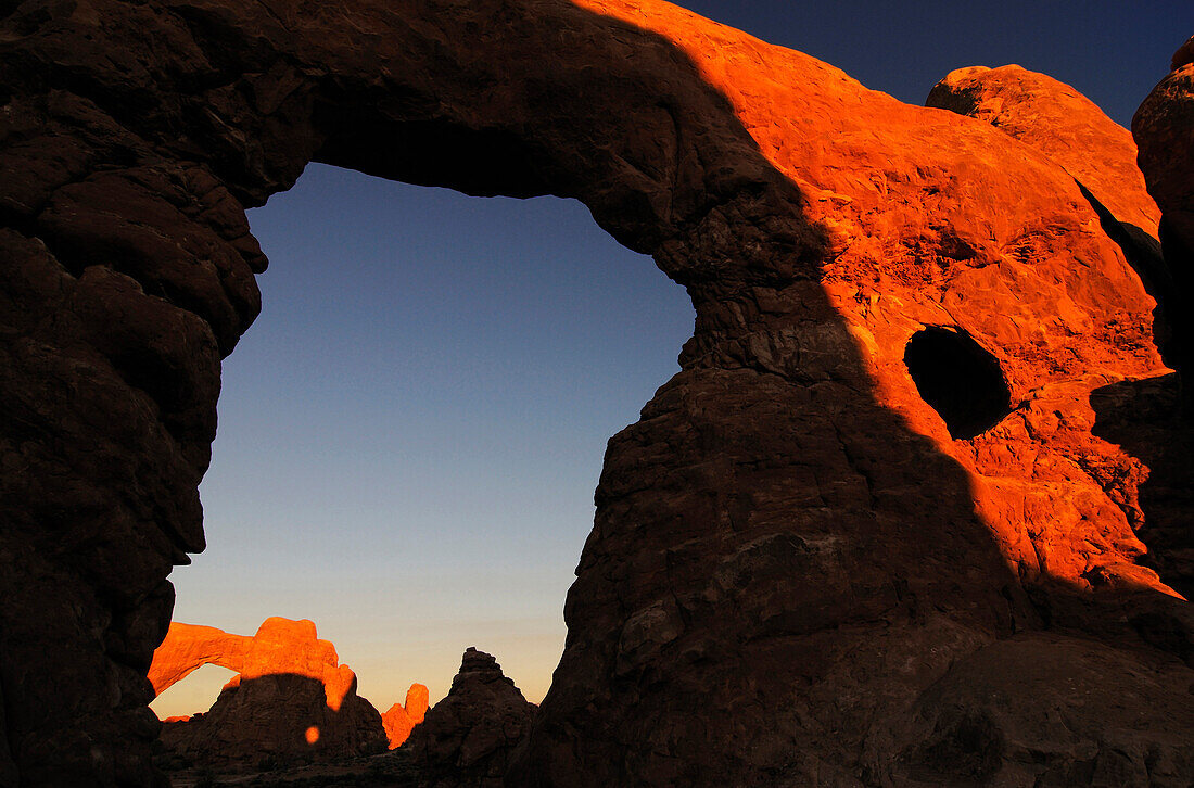 Turret Arch, South Window, Arches National Park, Moab, Utah, USA