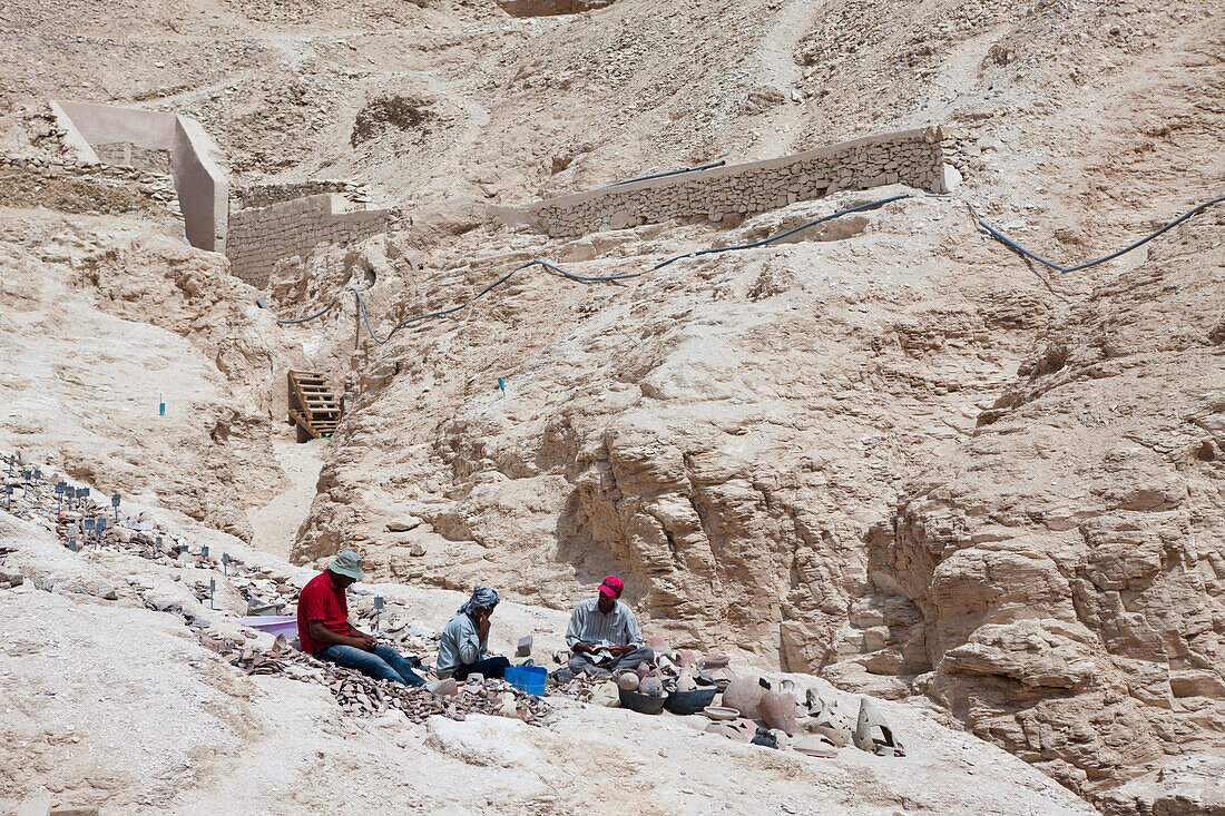 Ausgrabungen im Tal der Könige, Luxor, Ägypten