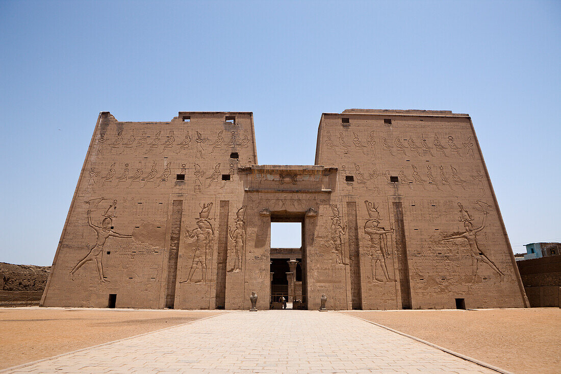 Front of Horus Temple in Edfu, Edfu, Egypt