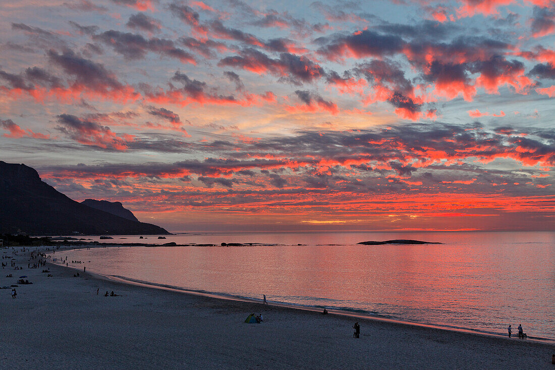 Sunset at Camps Bay, Capetown, Western Cape, RSA, South Africa, Africa