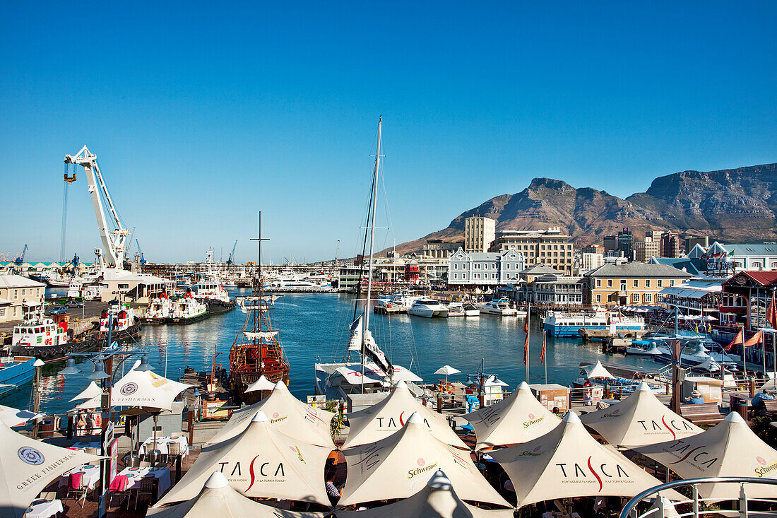 Victoria and Alfred Waterfront, Tafelberg, Kapstadt, Western Cape, Südafrika, Afrika