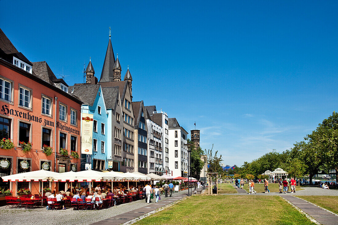 Straßencafes, Altstadt, Köln, Nordrhein-Westfalen, Deutschland