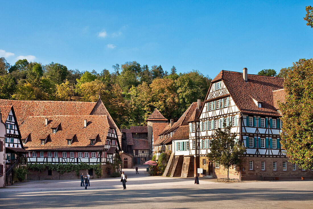 Monastery yard, Cistercian monastery, Maulbronn, Baden-Wuerttemberg, Germany