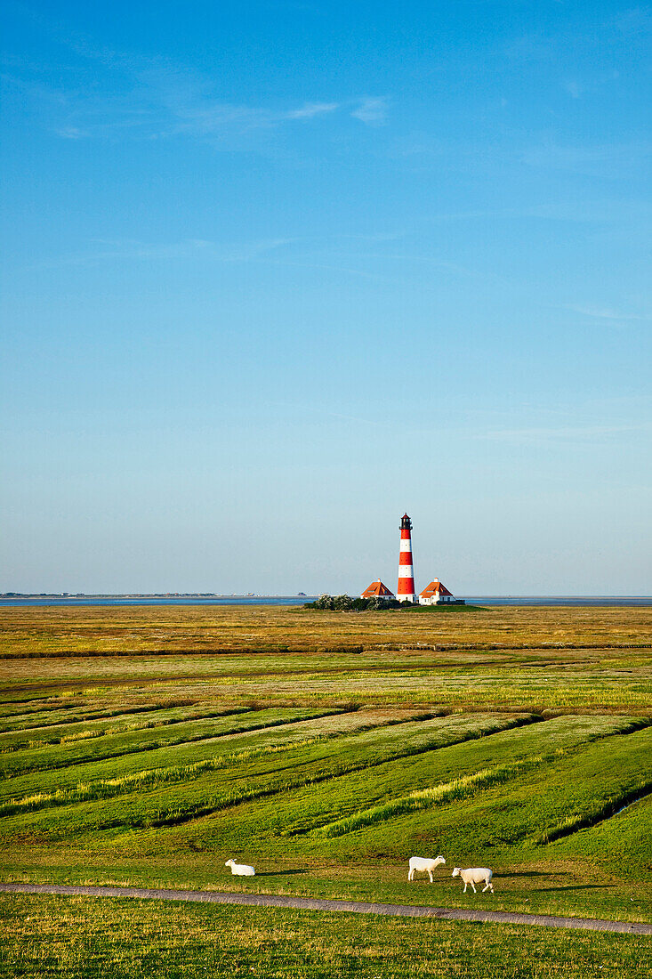 Westerheversand Lighthouse, Westerhever, Schleswig-Holstein, Germany