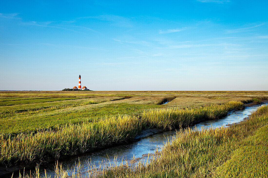 Leuchtturm  Westerheversand, Westerhever, Schleswig-Holstein, Deutschland