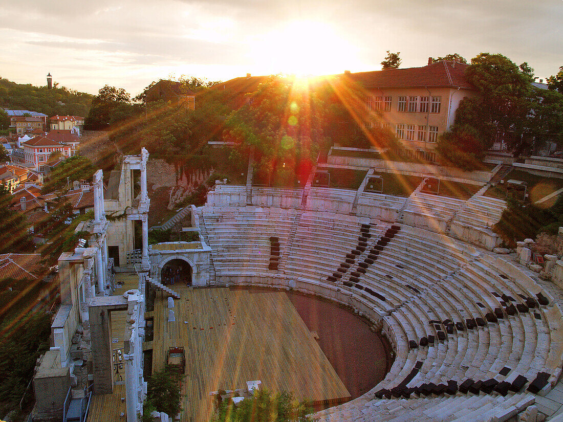 Roman Amphitheatre,  Plovdiv,  Bulgaria,  Europe