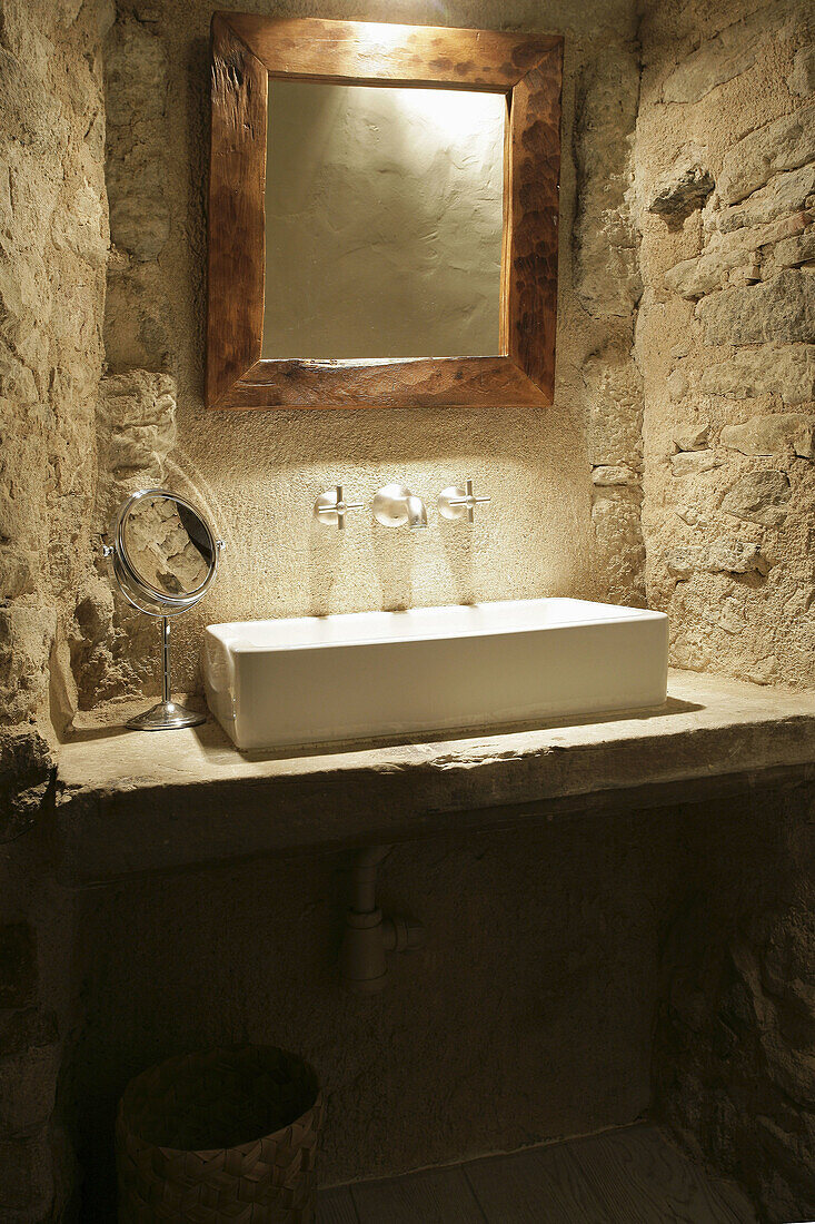 Bathroom detail in a country house