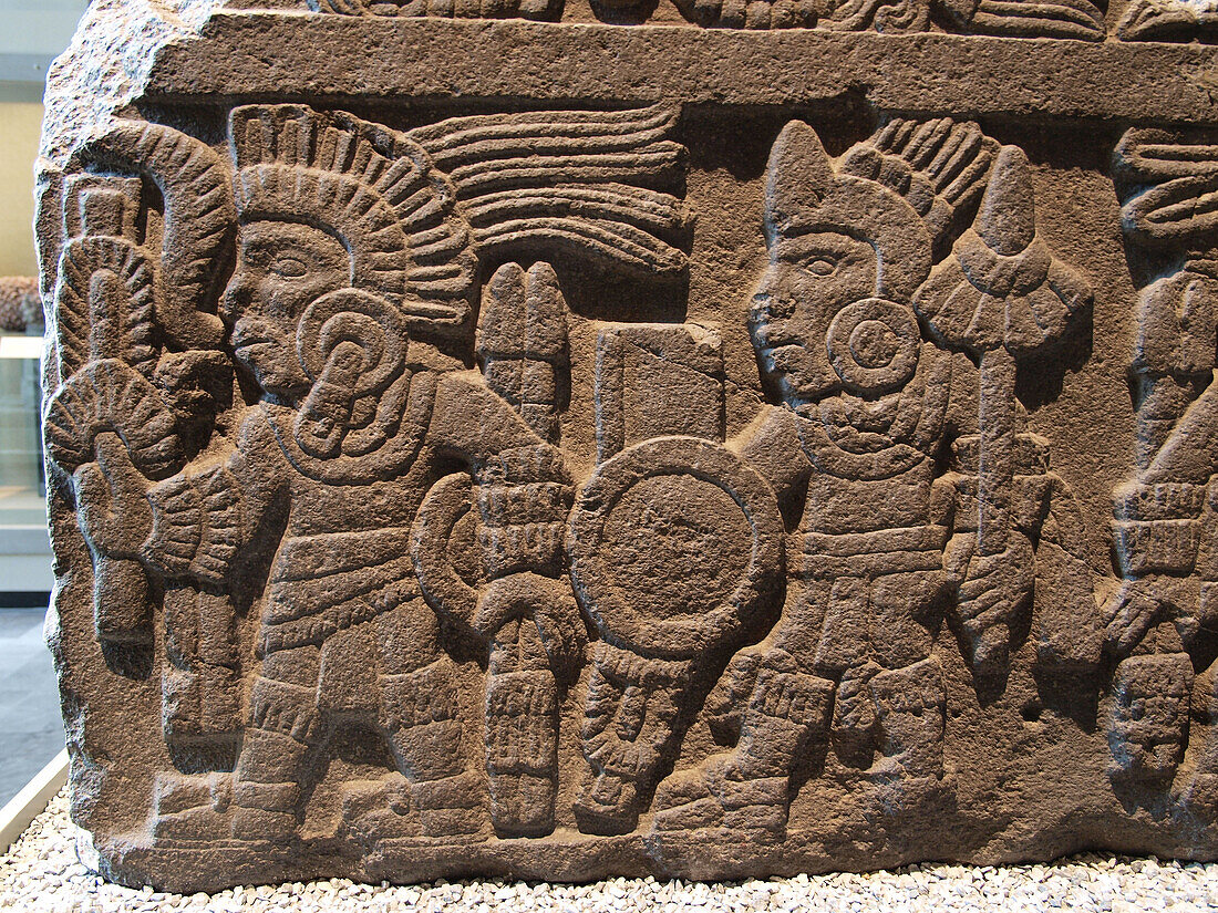 Aztec warriors. Museo Nacional de Antropologia. Ciudad de Mexico