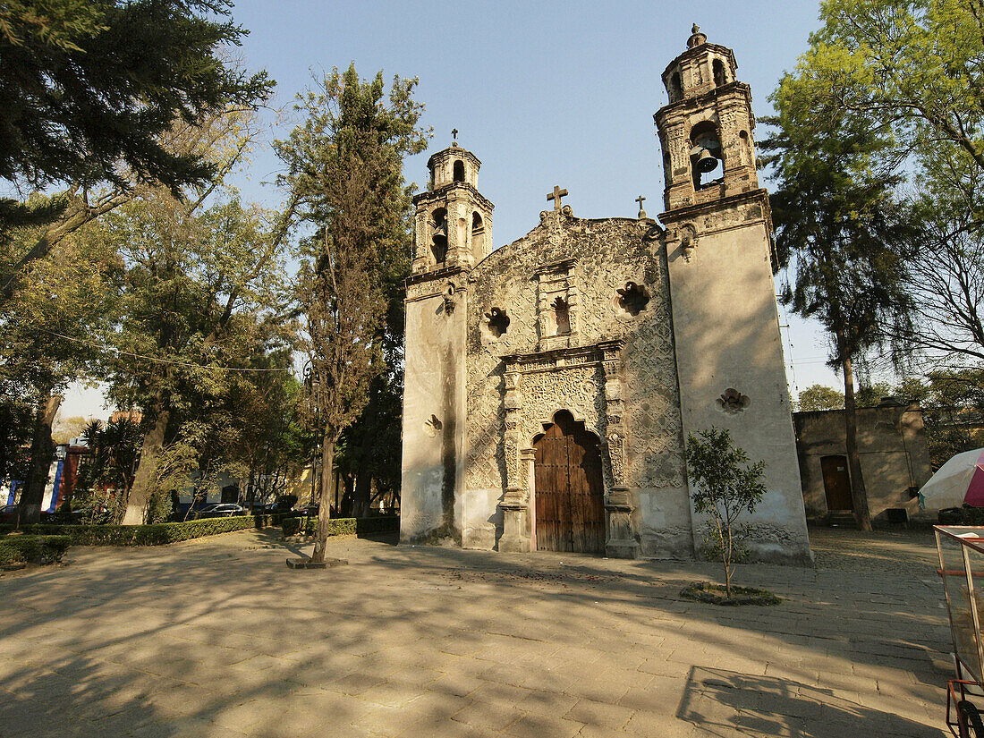 Iglesia de Nuestra Señora de la Concepción. Barrio de Coyoacan. Ciudad de México.