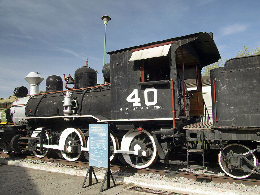 Locomotora de Vapor. Museo del Ferrocarril. Puebla. México.