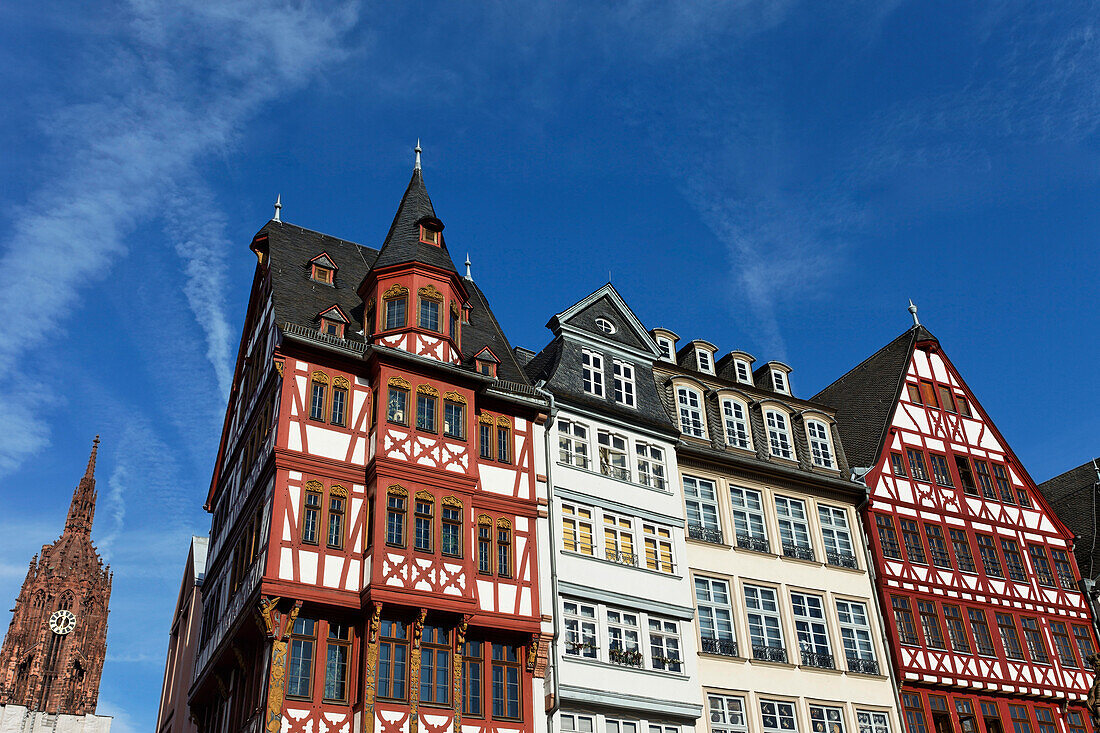 Fachwerkhäuser am Römerberg, Frankfurt am Main, Hessen, Deutschland
