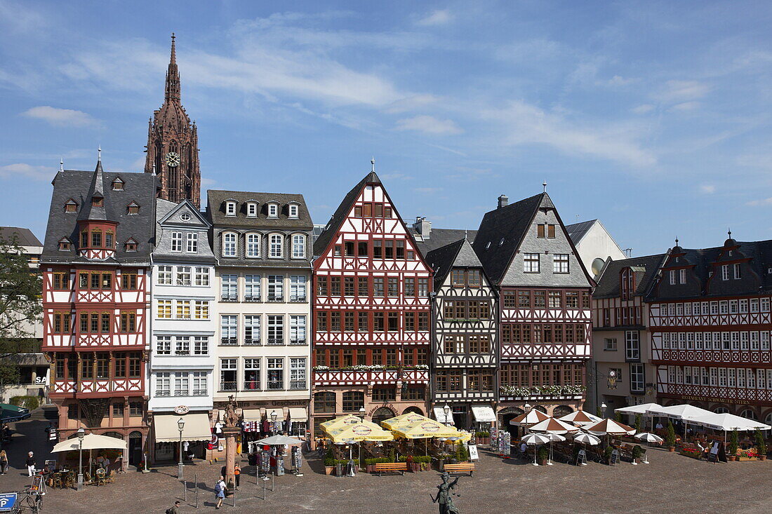 Fachwerkhäuser am Römerberg, Frankfurt am Main, Hessen, Deutschland