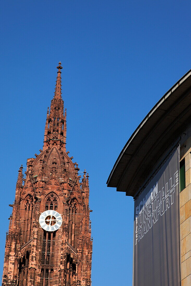 Kaiserdom St. Bartholomäus und Schirn Kunsthalle, Frankfurt am Main, Hessen, Deutschland