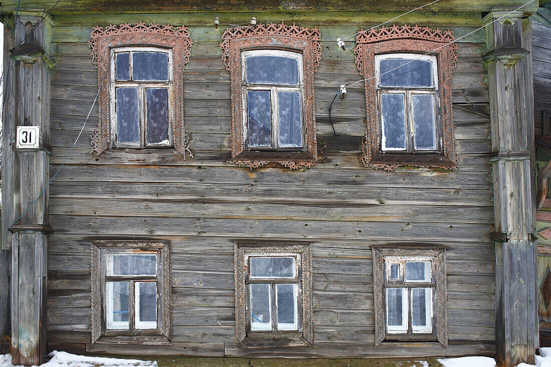 Rural wooden house,  Vladimir Oblast,  Russia