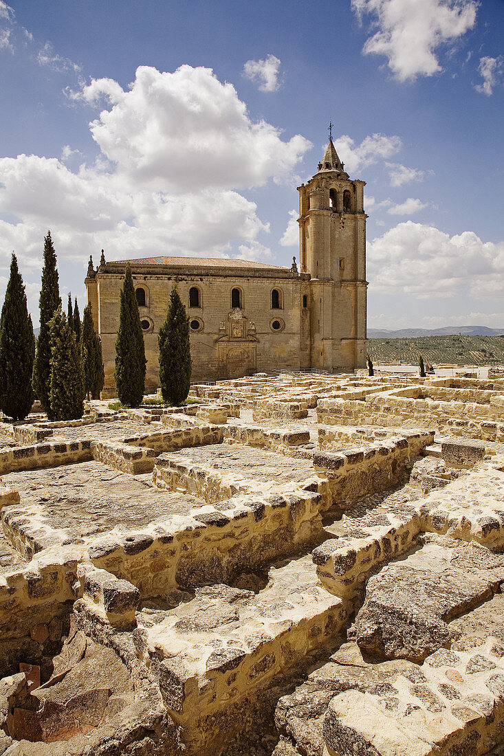 Main abbatial church in La Mota fortress,  Alcala la Real. Jaen province,  Andalucia,  Spain