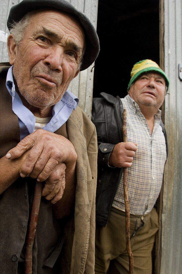 men in a village in northern Galicia