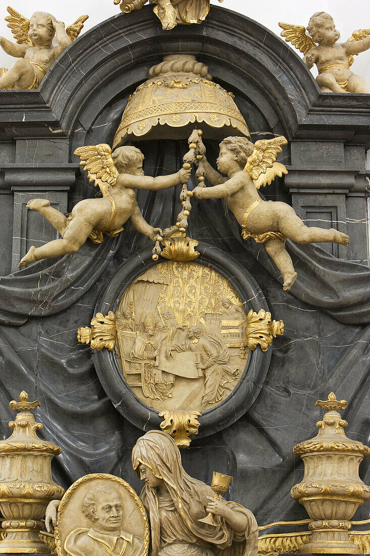 St. Johannes_Stift Haug,  Würzburg,  Bayern,  Bavaria,  Antonio Petrini, Bischof Heinrich I. v. Würzburg,  Deutschland,  Germany,  Europe