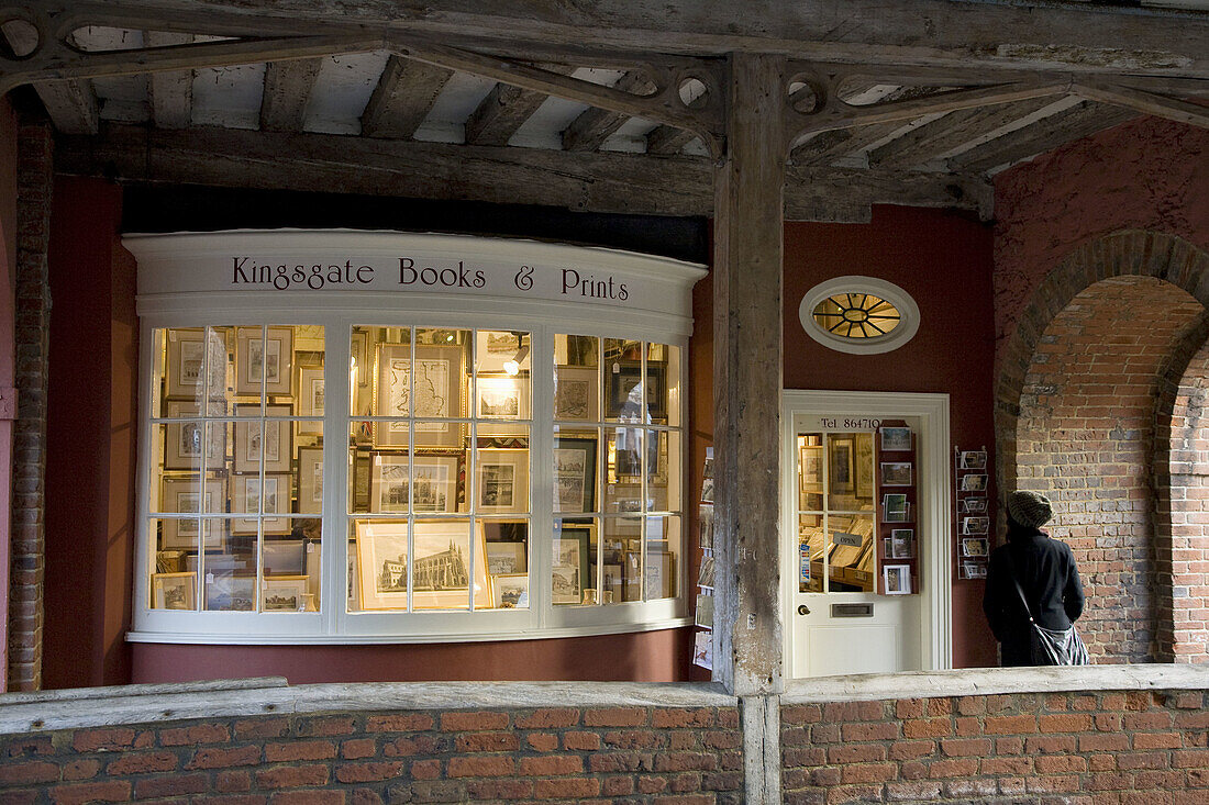Kingsgate Books and Prints Shop,  Winchester,  Hampshire,  England,  UK