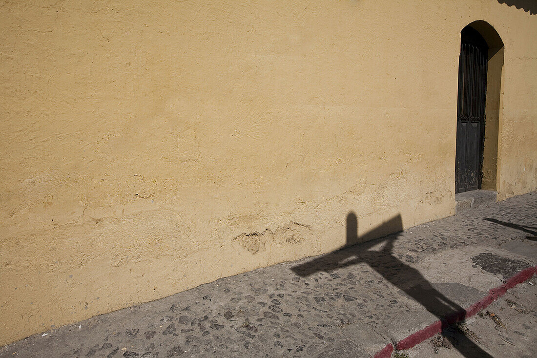 Guatemala,  Antigua,  Holy week,  shadow of crucifixion